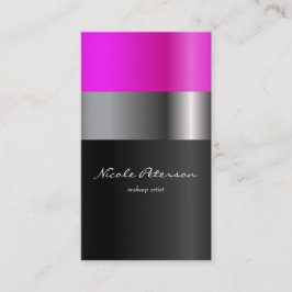 Tarjeta De Visita Maquillaje rosado del lápiz labial