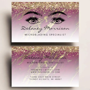 Tarjeta De Visita Maquillaje Semipermanente de Cejas Microblading co