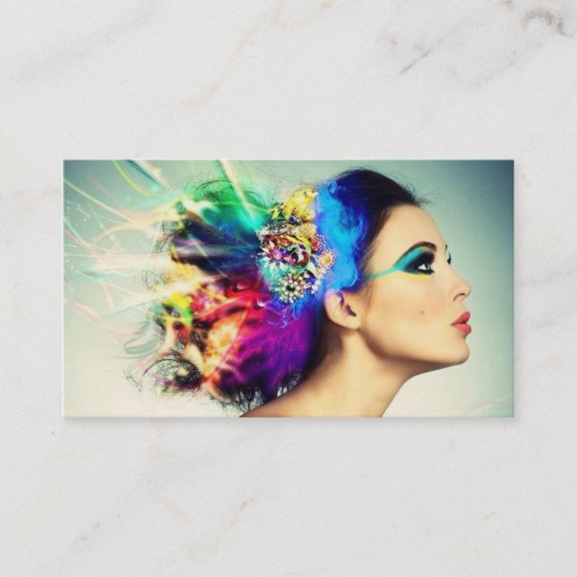 Tarjeta De Visita Maquillaje y diseño del pelo (Anverso)
