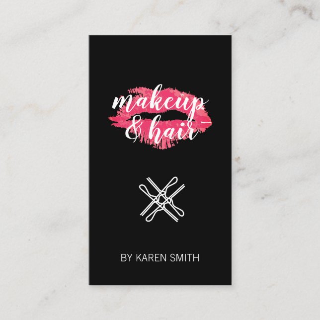 Tarjeta De Visita Maquillaje y pelo (Anverso)