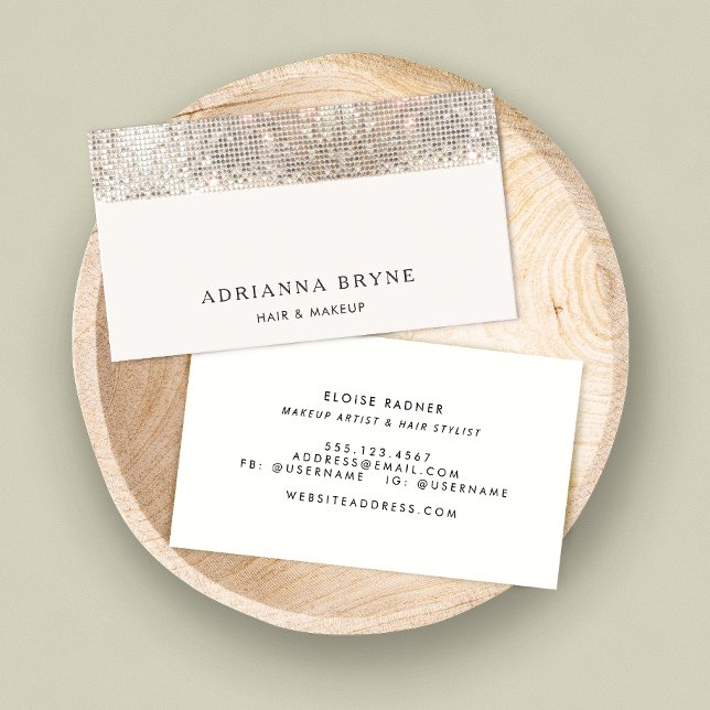 Tarjeta De Visita Máquina Artista Salón De Belleza Secuencia Plata (Subido por el creador)