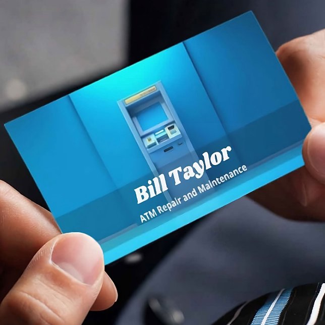 Tarjeta De Visita Máquina ATM (ATM Repair Business Card)