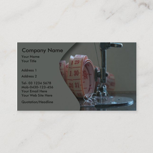 Tarjeta De Visita Máquina de coser (Anverso)