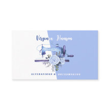 Máquina de coser Boho Blue Floral Seamstress Tailo