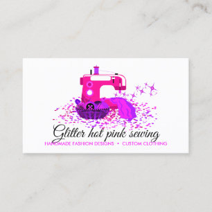 Tarjeta De Visita Máquina de coser costurera sastre rosa