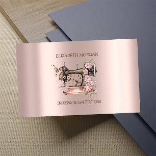 Tarjeta De Visita Máquina de coser de diamantes elegante y moderna