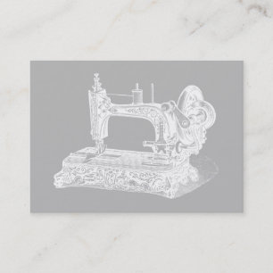Tarjeta De Visita Máquina de coser de época - Máquinas retro Gris
