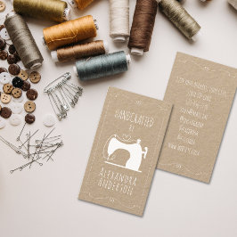 Tarjeta De Visita Máquina De Coser De Vintage Por