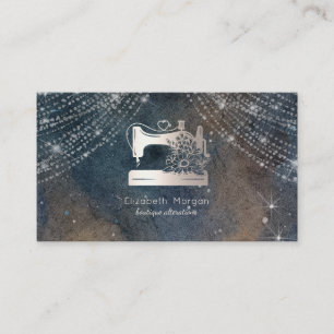 Tarjeta De Visita Máquina de coser elegante Brillante costurera o sa