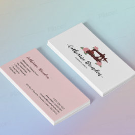 Tarjeta De Visita Máquina de coser floral Agradable Seamstress