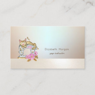 Tarjeta De Visita Máquina de coser luminosa profesional elegante gat