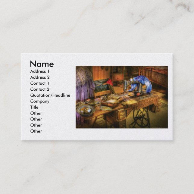 Tarjeta De Visita Máquina de coser - máquina de coser IV (Anverso)