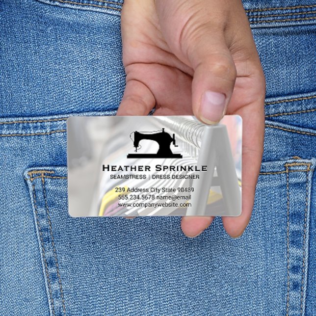 Tarjeta De Visita Máquina de coser | Ropa colgante (Subido por el creador)