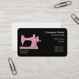 Tarjeta De Visita Máquina de coser rosa elegante moderna profesional