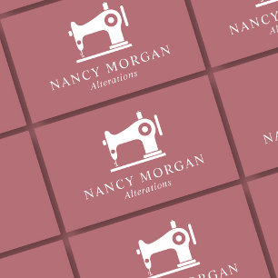 Tarjeta De Visita Máquina de coser Rosa polvoriento