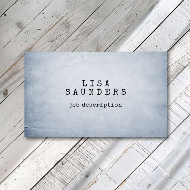 Tarjeta De Visita Máquina de escribir antigua fuente Papel azul Mini (Subido por el creador)