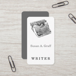 Tarjeta De Visita Máquina de escribir apenada vintage del sotobosqu