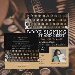 Tarjeta De Visita Máquina de escribir de época, escritores