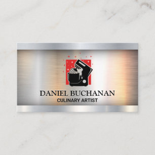 Tarjeta De Visita Máquina de mezcla   Metálico