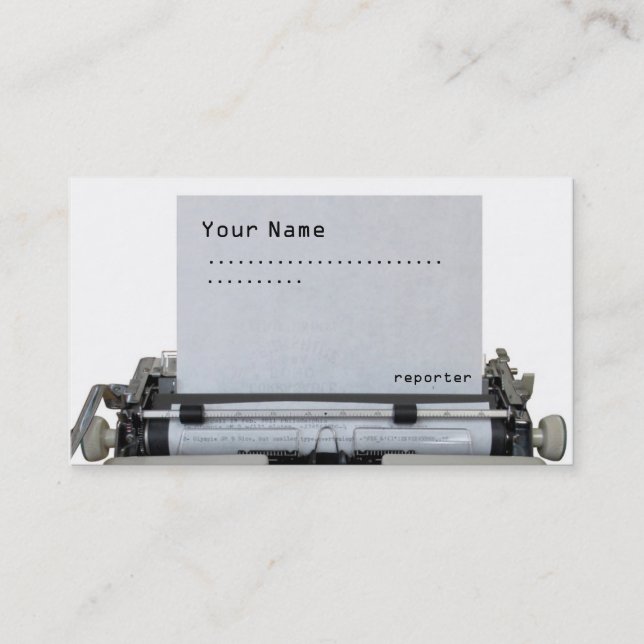 Tarjeta De Visita Máquina vieja de la escritura (Anverso)