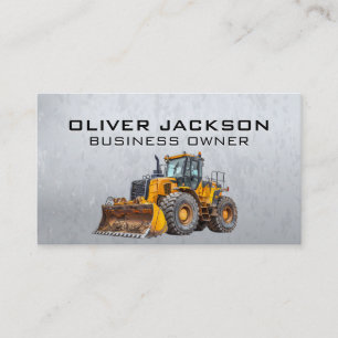 Tarjeta De Visita Maquinaria pesada de construcción   Bulldozer