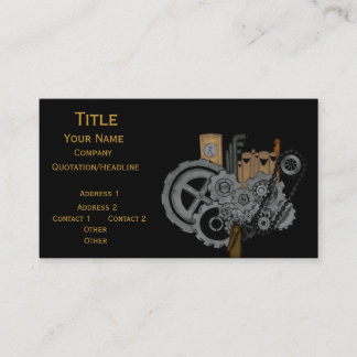 Tarjeta De Visita Maquinaria Steampunk