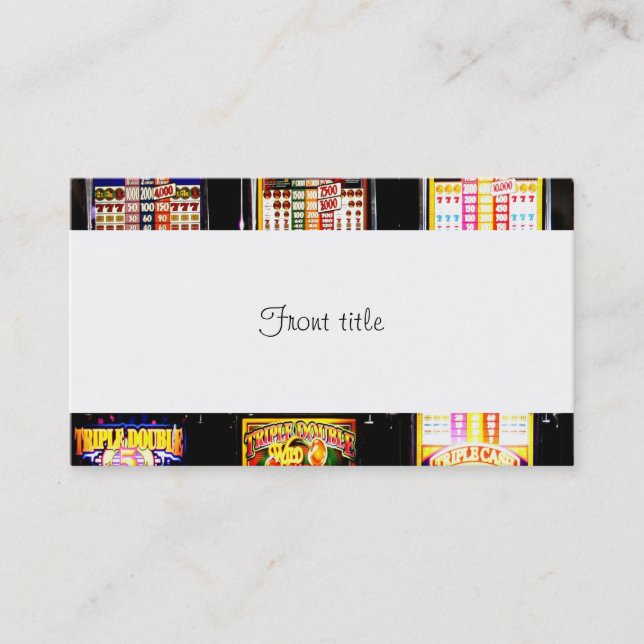 Tarjeta De Visita Máquinas Dream - Máquinas Tragamonedas Lucky (Anverso)