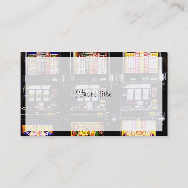 Tarjeta De Visita Máquinas Dream - Máquinas Tragamonedas Lucky (Anverso)