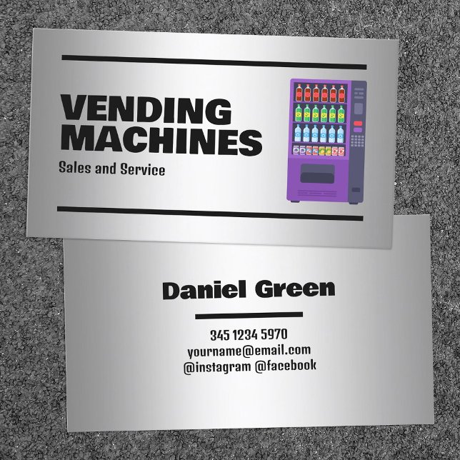Tarjeta De Visita Máquinas expendedoras (Vending Machines Business Cards)
