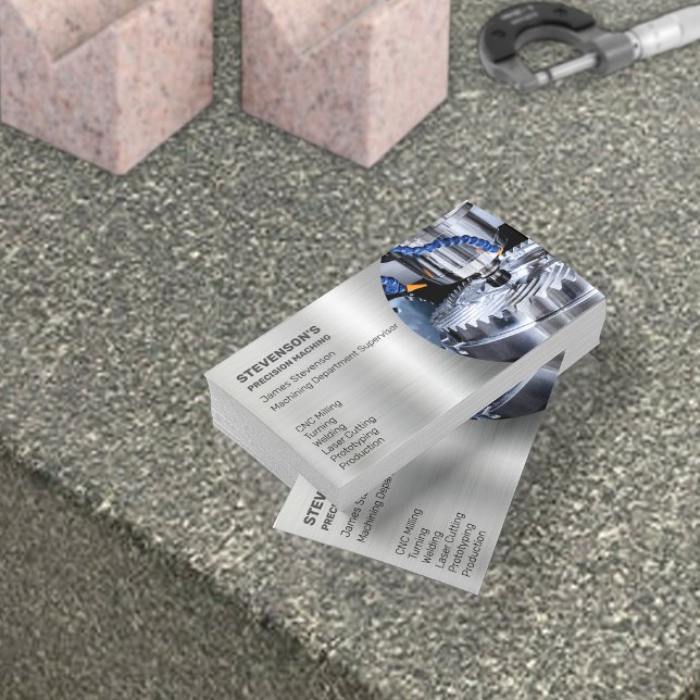 Tarjeta De Visita Máquinas y paños Metalizado (Subido por el creador)