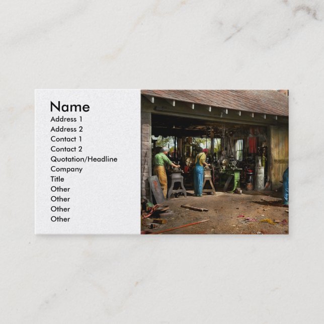 Tarjeta De Visita Maquinista - Maquinistas del patio trasero 1942 (Anverso)