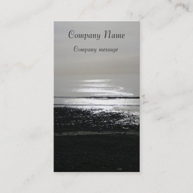 Tarjeta De Visita mar, blanco y negro (Anverso)