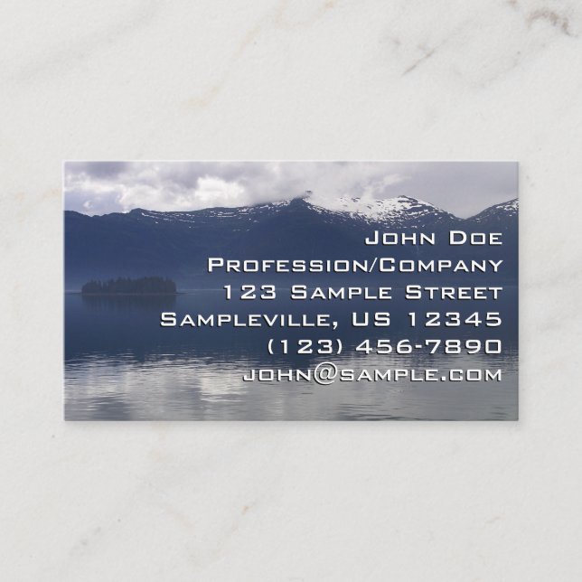 Tarjeta De Visita Mar de Alaska en tonos azules (Anverso)