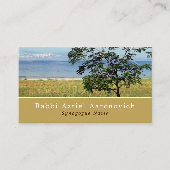 Tarjeta De Visita Mar de Galilea, Israel, Judaísmo, Religión (Anverso)