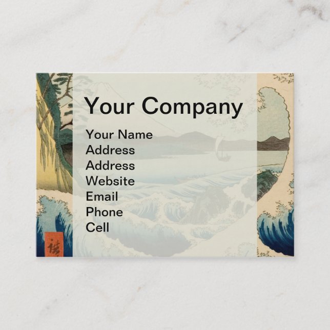 Tarjeta De Visita Mar de Satta Hiroshige (Anverso)