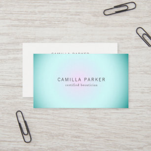 Tarjeta De Visita Mar moderno Verde y rosa Minimalista