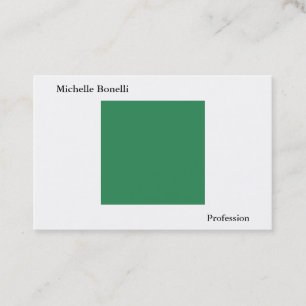Tarjeta De Visita Mar sencillo verde blanco Minimalista moderno
