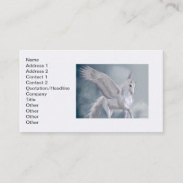 Tarjeta De Visita Maravilloso Pegaso Blanco
