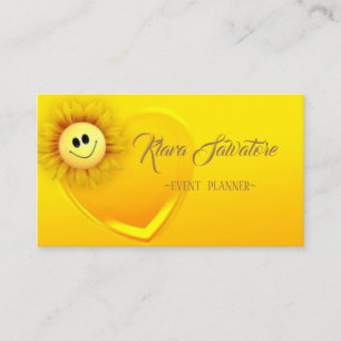 Tarjeta De Visita Maravilloso Sunflower Amarillo Moderno Magnífico