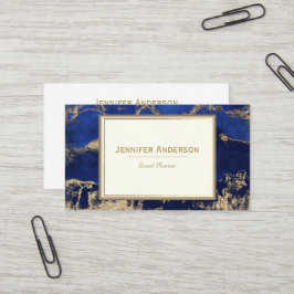 Tarjeta De Visita Marble azul acuarela