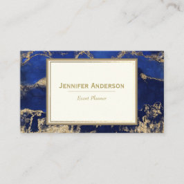 Tarjeta De Visita Marble azul acuarela