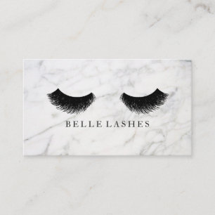 Tarjeta De Visita Marble Black Eyelash Luxury Beauty