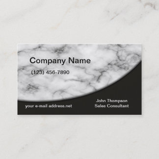 Tarjeta De Visita Marble blanco de moda