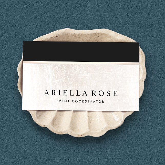 Tarjeta De Visita Marble blanco y negro de lujo elegante (Subido por el creador)