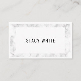 Tarjeta De Visita Marble Border Minimal Moderno Trendy