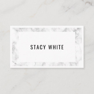 Tarjeta De Visita Marble Border Minimal Moderno Trendy