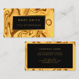 Tarjeta De Visita Marble de oro elegante de lujo