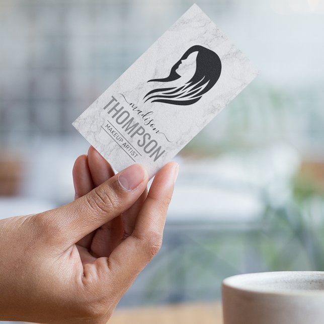 Tarjeta De Visita Marble Hair Stylist Business Card (Subido por el creador)