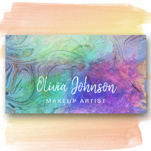 Tarjeta De Visita Marble Holographic Opal Stone Business Card