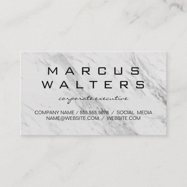 Tarjeta De Visita Marble Lux moderno (Anverso)